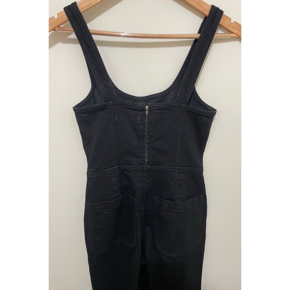 NWT Madewell Black Denim Flare Leg Jumpsuit Size 0 - Picture 10 of 15